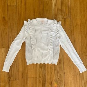 Rebecca Taylor ruffle sweater 🤍✨